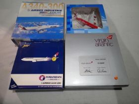 Four 1/400 scale airliners, various makes and types, mostly excellent condition, boxed. UK P&P Group