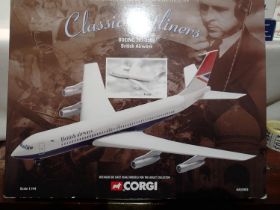 Corgi aviation 1/144 scale AA 32903, Boeing 707 British Airways Livery, appears in excellent