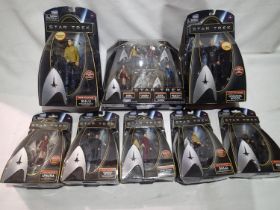 Star Trek Playmates figures comprising five single figures, boxed set of four, all 10 cm tall