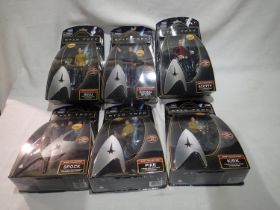 Star Trek Playmates The Warp Collection, all H: 15 cm, all near mint, wear to boxes. UK P&P Group