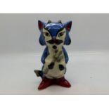 Lorna Bailey devil cat, no cracks or chips, H: 15 cm. UK P&P Group 1 (£16+VAT for the first lot