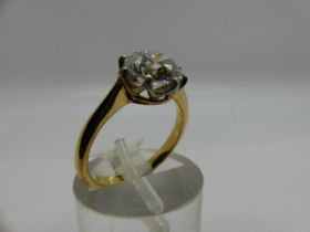 18ct gold 1.5 cts diamond solitaire ring with lab report from IGI, size K, 3.0g. UK P&P Group 0 (£