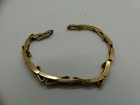 9ct gold expanding watch bracelet, 6.1g. UK P&P Group 0 (£6+VAT for the first lot and £1+VAT for