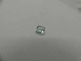 Loose princess-cut aquamarine, 1.79cts. UK P&P Group 0 (£6+VAT for the first lot and £1+VAT for