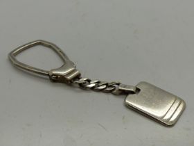 Italian silver keyring. UK P&P Group 1 (£16+VAT for the first lot and £2+VAT for subsequent lots)