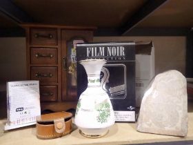 Mixed selection of homeware items, including Noir film collection and a talking watch. Not available