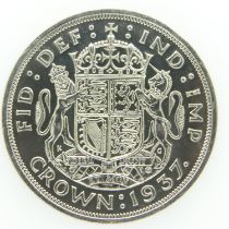 1937 silver crown of George VI - EF grade. UK P&P Group 0 (£6+VAT for the first lot and £1+VAT for