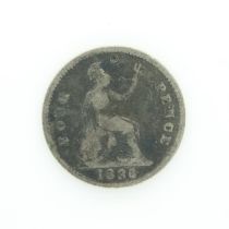 1836 silver groat of William IV - gF with dark tone. UK P&P Group 0 (£6+VAT for the first lot and £