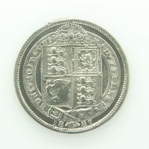 1887 - Silver sixpence of Queen Victoria - nEF with scratches. UK P&P Group 0 (£6+VAT for the