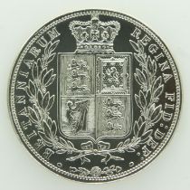 1885- Silver Half Crown of Queen Victoria - EF grade. UK P&P Group 0 (£6+VAT for the first lot