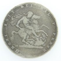 1820 silver crown of George III - F grade. UK P&P Group 0 (£6+VAT for the first lot and £1+VAT for