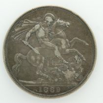 1889 Silver Crown of Queen Victoria - VF grade. UK P&P Group 0 (£6+VAT for the first lot and £1+