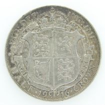 1916 silver half crown of George V - gVF grade, UK P&P Group 0 (£6+VAT for the first lot and £1+