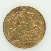 1908 gold half sovereign of Edward VII. UK P&P Group 0 (£6+VAT for the first lot and £1+VAT for
