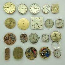 Twenty ladies Omega wristwatch movements. UK P&P Group 0 (£6+VAT for the first lot and £1+VAT for