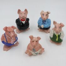 Set of NatWest pigs, largest H: 20 cm, no cracks or chips. UK P&P Group 3 (£30+VAT for the first lot