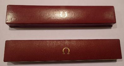 Two Omega wristwatch boxes. UK P&P Group 1 (£16+VAT for the first lot and £2+VAT for subsequent