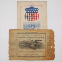 1893 Worlds Columbian Exposition Chicago Grand March sheet music book and title page for