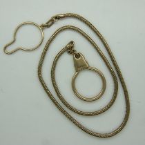 9ct gold watch chain by Chaincraft, 20.7g. UK P&P Group 1 (£16+VAT for the first lot and £2+VAT