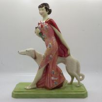 Peggy Davies figurine, Rosa Canina, H: 24 cm, no cracks or chips. UK P&P Group 1 (£16+VAT for the