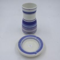 Large Poole vase and an ashtray. UK P&P Group 2 (£20+VAT for the first lot and £4+VAT for subsequent