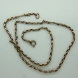 9ct gold link necklace, L: 45 cm, 6.1g. UK P&P Group 1 (£16+VAT for the first lot and £2+VAT for
