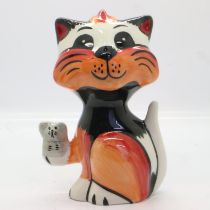 Lorna Bailey cat, Got-Ya, no cracks or chips, H: 13 cm. UK P&P Group 1 (£16+VAT for the first lot