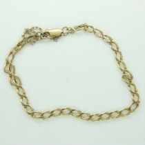 9ct gold link bracelet, L: 18 cm, 4.6g. UK P&P Group 1 (£16+VAT for the first lot and £2+VAT for