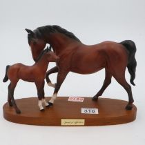 Royal Doulton Spirit of Affection horses on base, L: 32 cm. no cracks or chips. UK P&P Group 2 (£