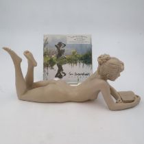 Tom Greenshields limited edition figural sculpture, Anya with Book, 152/350, no cracks or chips,