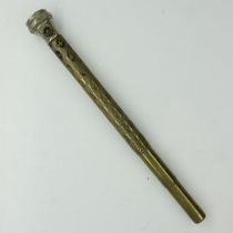 1851 Worlds Fair Crystal Palace brass propelling pencil, with integral compass and stanhope