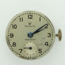 ROLEX: ladies Rolex Precision circular movement with subsidiary seconds, working at lotting. UK P&