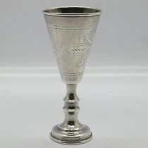 Hallmarked silver kiddush cup, Chester assay, 19g, H: 90 mm. UK P&P Group 1 (£16+VAT for the first