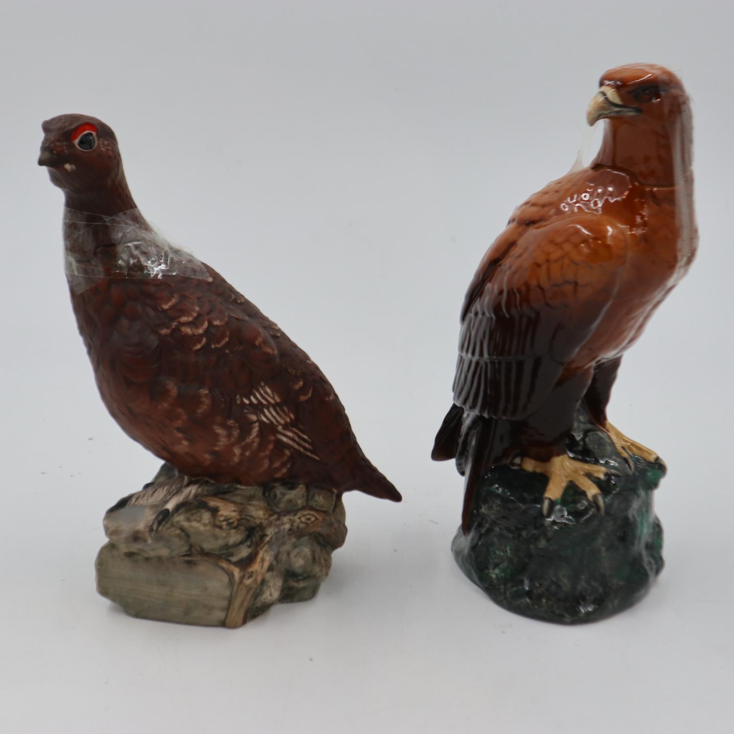 Two Royal Doulton bird decanters, seconds quality, H: 27 cm. no cracks or chips. UK P&P Group 3 (£