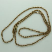 9ct gold rope chain, L: 47 cm, 5.0g. UK P&P Group 0 (£6+VAT for the first lot and £1+VAT for