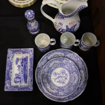 Mixed Spode blue and white ceramics, no cracks or chips. UK P&P Group 3 (£30+VAT for the first lot