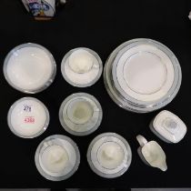 Royal Doulton Etude pattern of 32 piece tea and dinner ware, no chips or cracks. Not available for