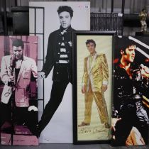 Mixed Elvis posters and prints, largest H: 120 cm. Not available for in-house P&P