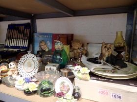 Mixed ceramics and glass including Royal Warwick. Not available for in-house P&P