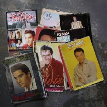 Mixed Elvis Presley calendars, 1980s and later. UK P&P Group 3 (£30+VAT for the first lot and £8+VAT