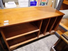 Modern hardwood book case/table. Not available for in-house P&P