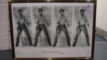 Andy Warhol Toro Lingotto print of Elvis Presley Arte Americana, 70 x 120 cm. Not available for in-