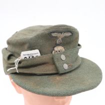 Third Reich Waffen SS M43 Cap. very small cut on the top. A real “Been There” item. UK P&P Group