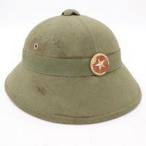 Vietnam War Era North Vietnamese Army (NVA) Fiber Helmet, UK P&P Group 2 (£20+VAT for the first