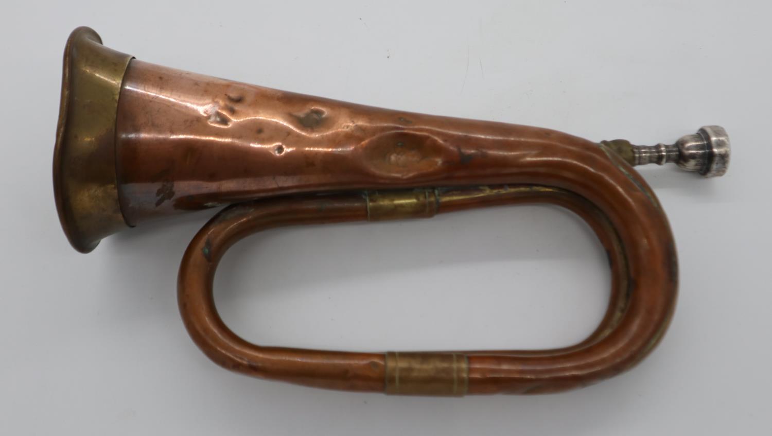 British WWII period military bugle. UK P&P Group 2 (£20+VAT for the first lot and £4+VAT for