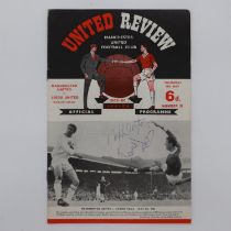 Mike and Bernie Winters signed Manchester United programme, May 1966. UK P&P Group 1 (£16+VAT for
