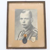 WWII German Soldiers Mementos of his time serving on the Siegfried Line. photograph, West wall