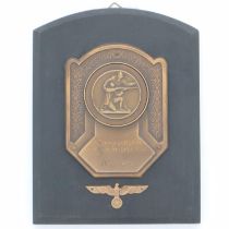 1934 Dated Third Reich Shooting Shield Award, UK P&P Group 2 (£20+VAT for the first lot and £4+VAT