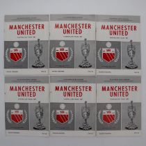 Six programmes from Manchester United tour to Australia 1967 games Vs Victoria state June 21st,