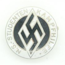 Third Reich N.S Student “Kampfhilfe” Combat Aid Pin, given to Students who helped with the War